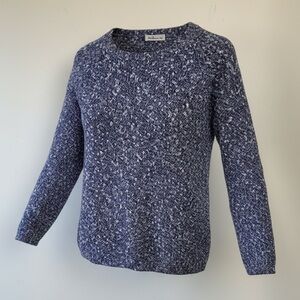 Talbots Vintage Blue and White Cotton Sweater, stretch, sustainable